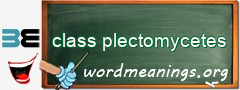 WordMeaning blackboard for class plectomycetes